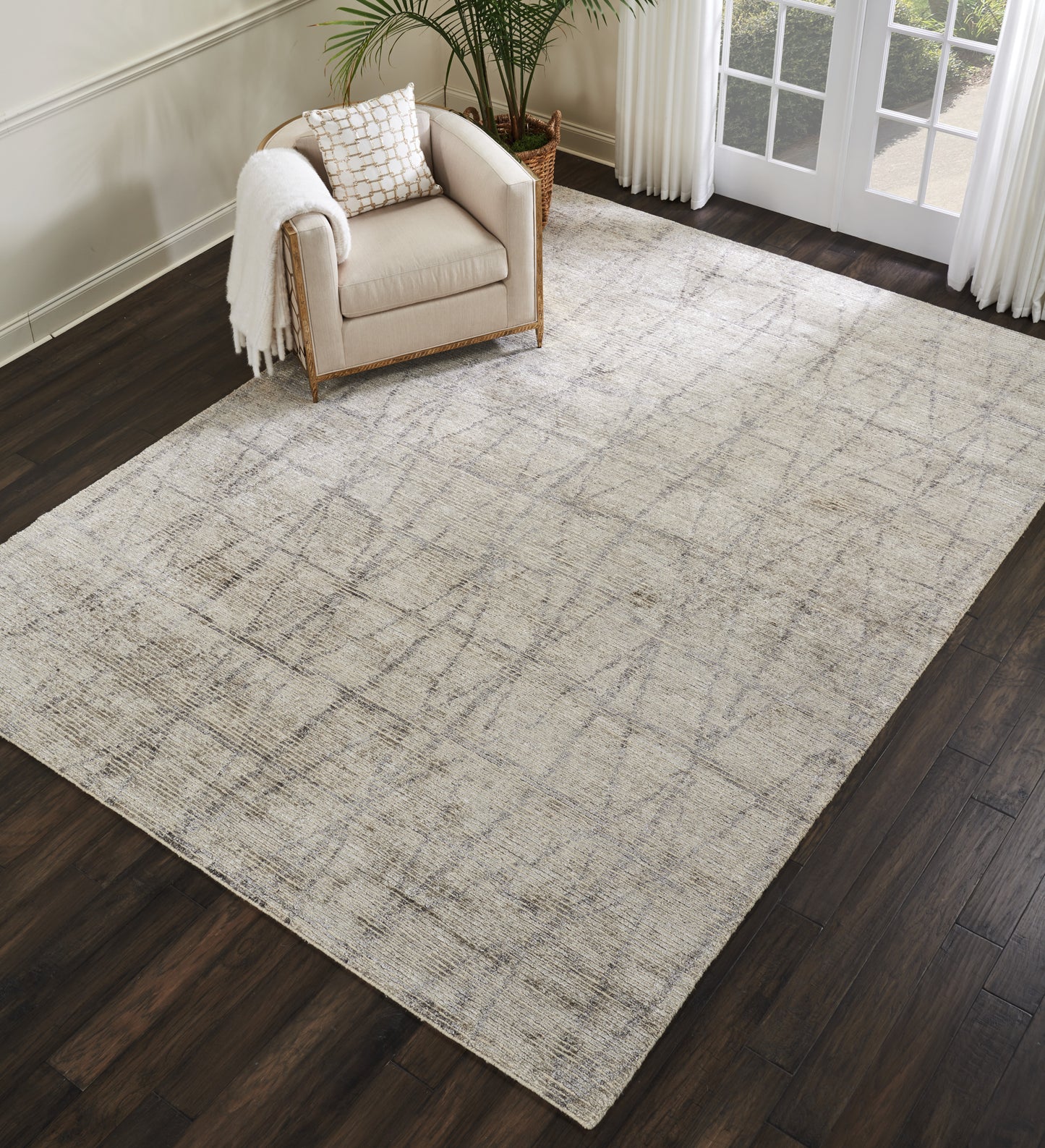 Nourison Ellora 8'6" x 11'6" Stone Scandinavian Indoor Rug