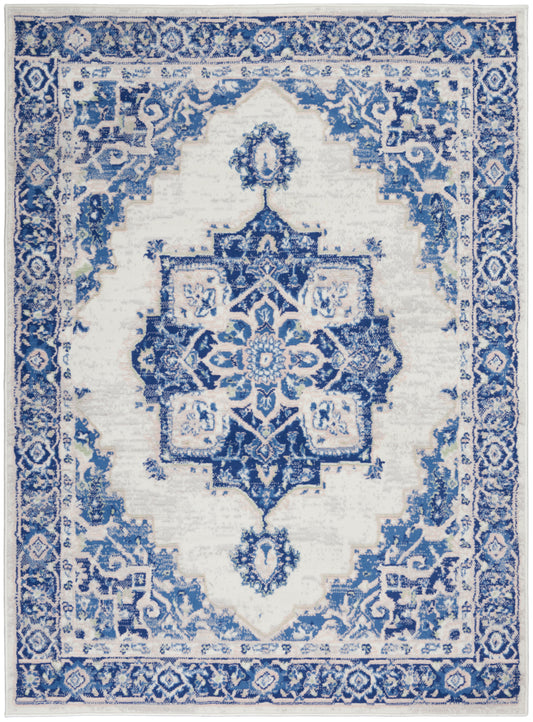 Nourison Whimsicle 5' x 7' Ivory Blue Farmhouse Indoor Rug