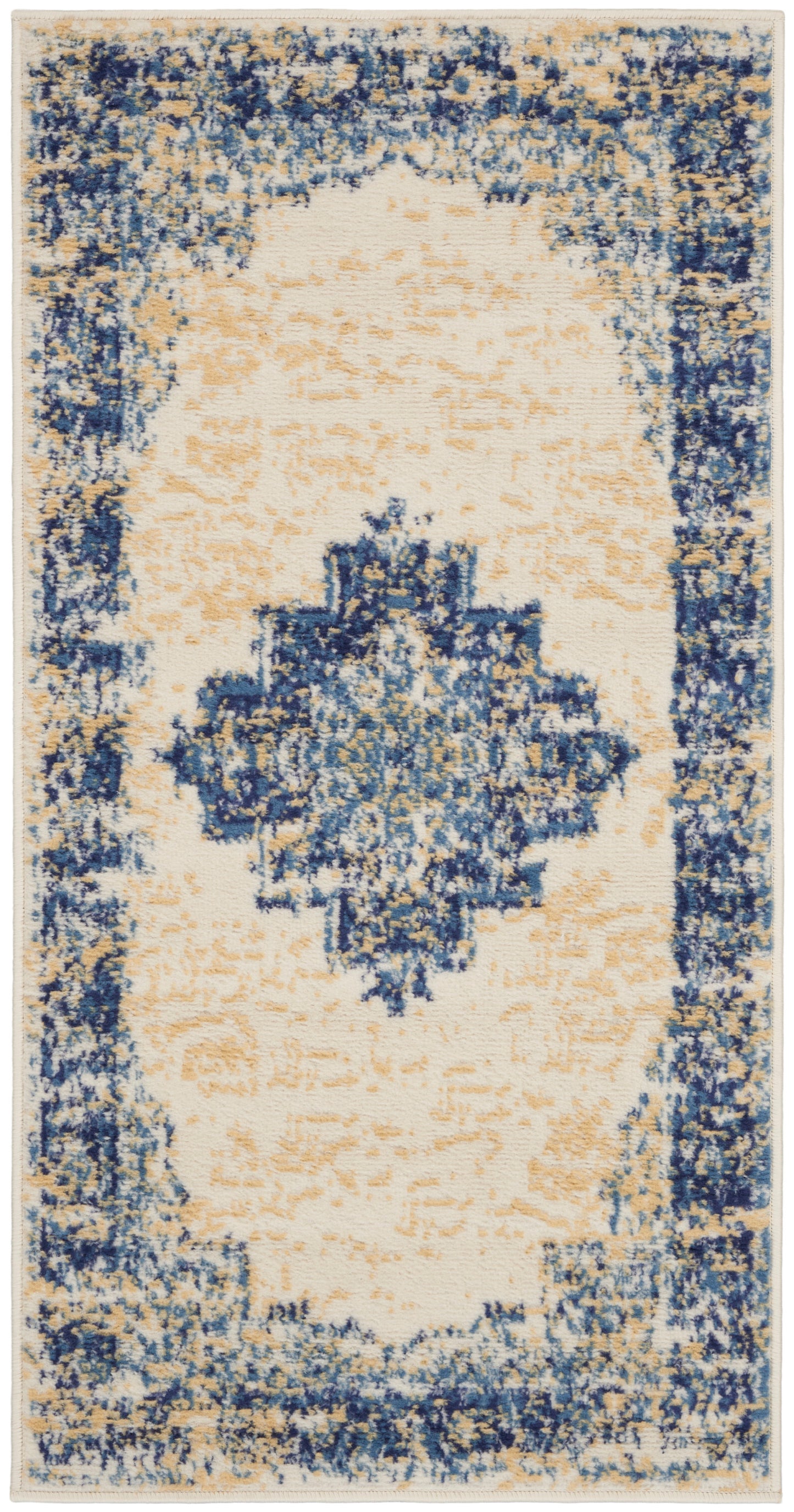 Nourison Grafix 2' x 4' White Vintage Indoor Rug