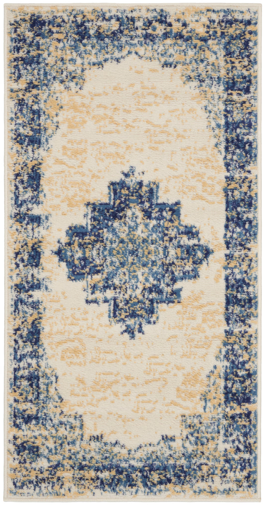 Nourison Grafix 2' x 4' White Vintage Indoor Rug