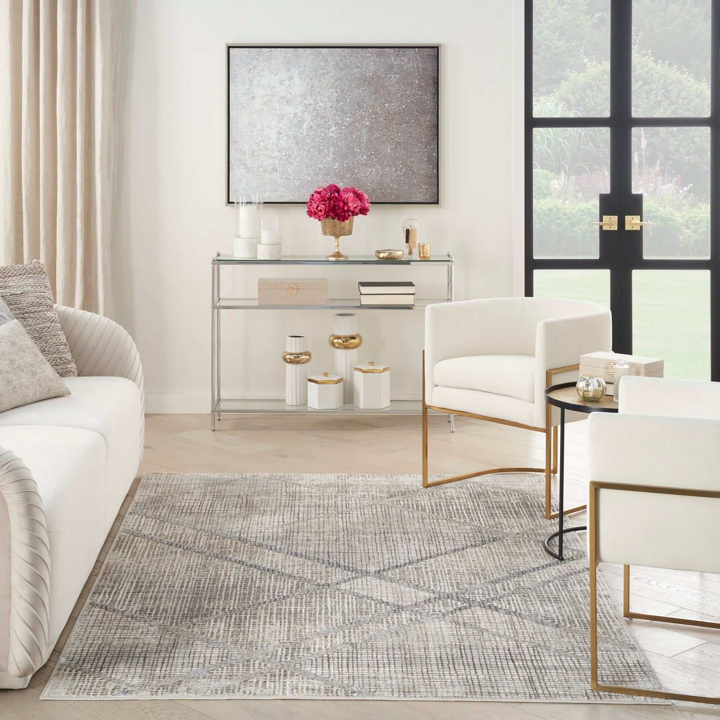 Inspire Me! Home Décor Iliana 7'10" x 9'10" Grey Mocha Modern Indoor Rug