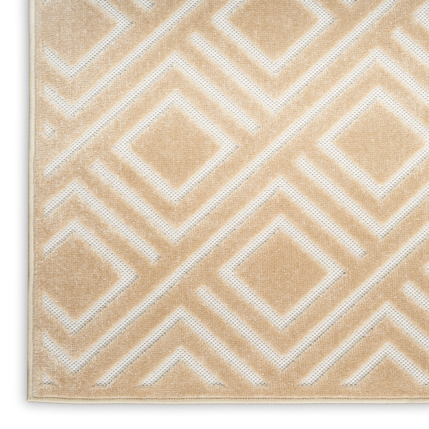 Nourison Care Free 7'10" x 9'10" Taupe Modern Indoor Rug