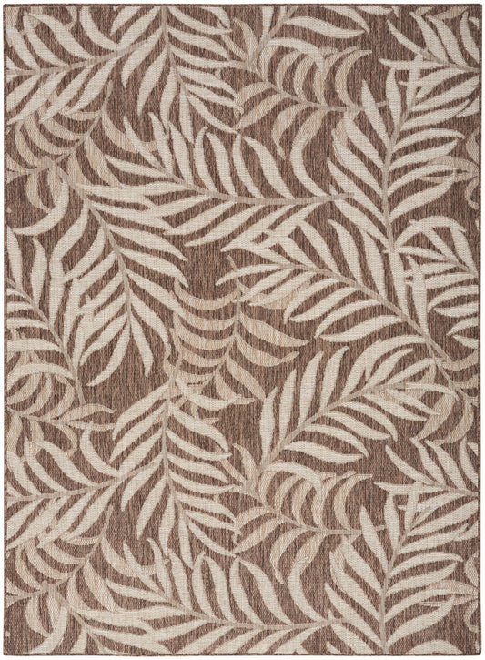 Nourison Garden Oasis 4' x 6' Mocha Tropical Rug