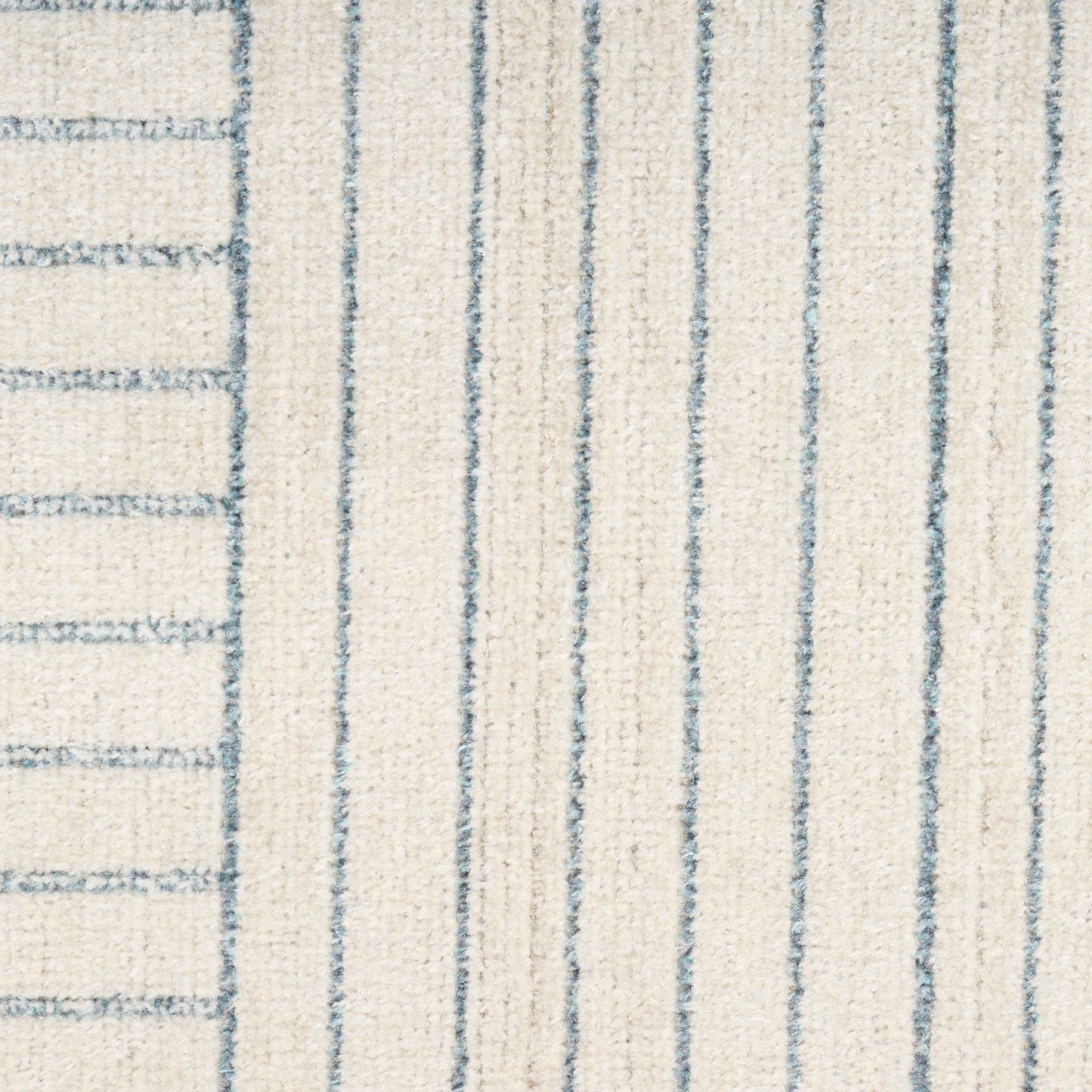 Nourison Washable Decor 6'7" x 9' Cream Blue Modern Indoor Rug