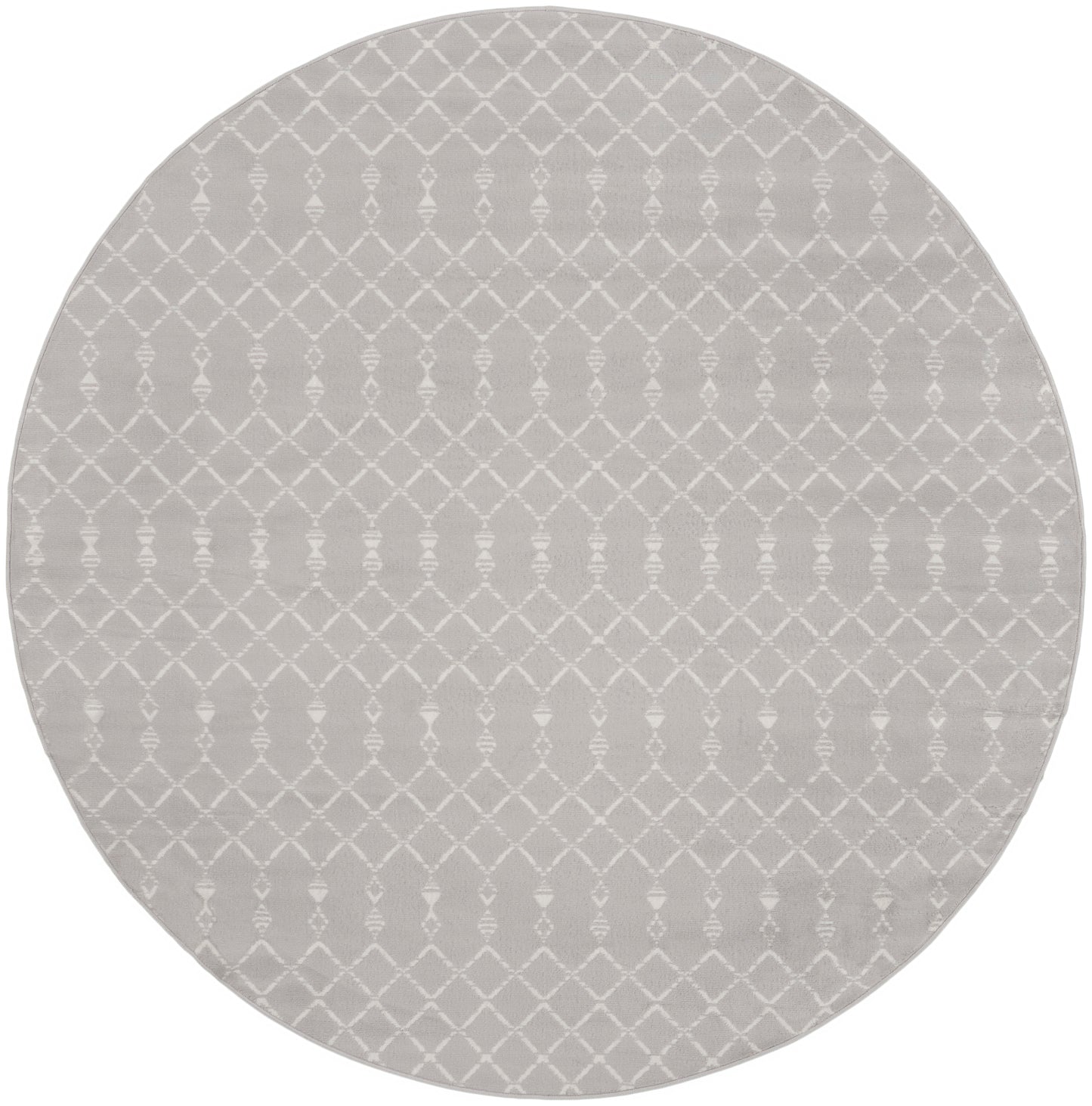 Nourison Whimsicle 8' x Round Grey Bohemian Indoor Rug