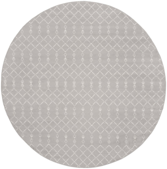 Nourison Whimsicle 8' x Round Grey Bohemian Indoor Rug