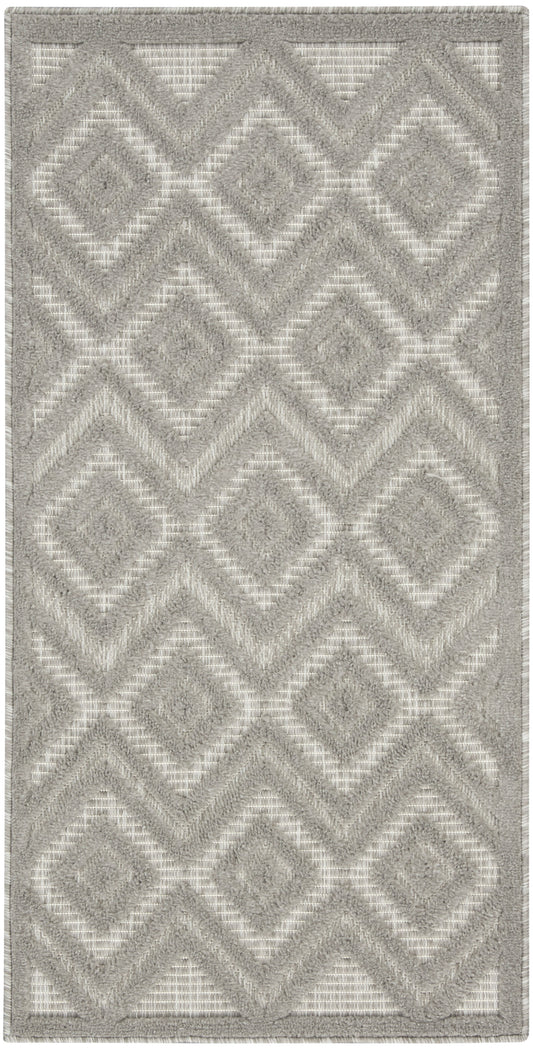 Nourison Versatile 2' x 4' Silver Grey Modern Rug