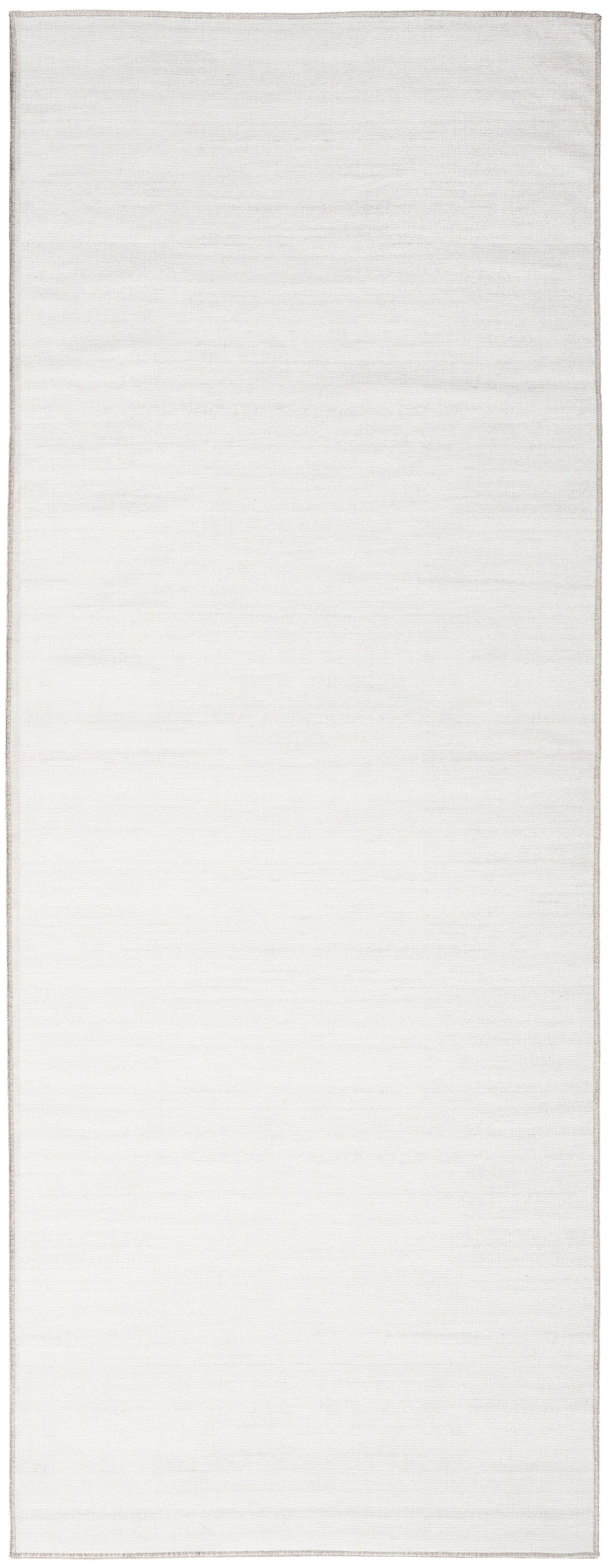 Nourison Washable Essentials 2'2" x 10' Ivory Grey Modern Indoor Rug