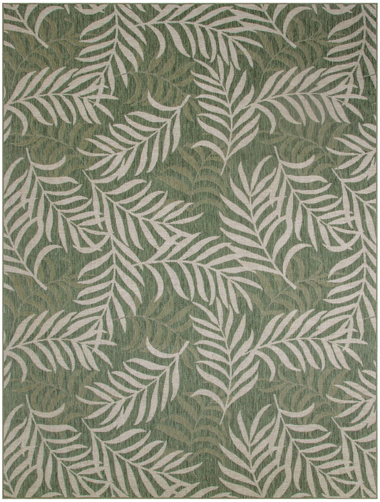 Nourison Garden Oasis 8' x 10' Green Ivory Outdoor Rug