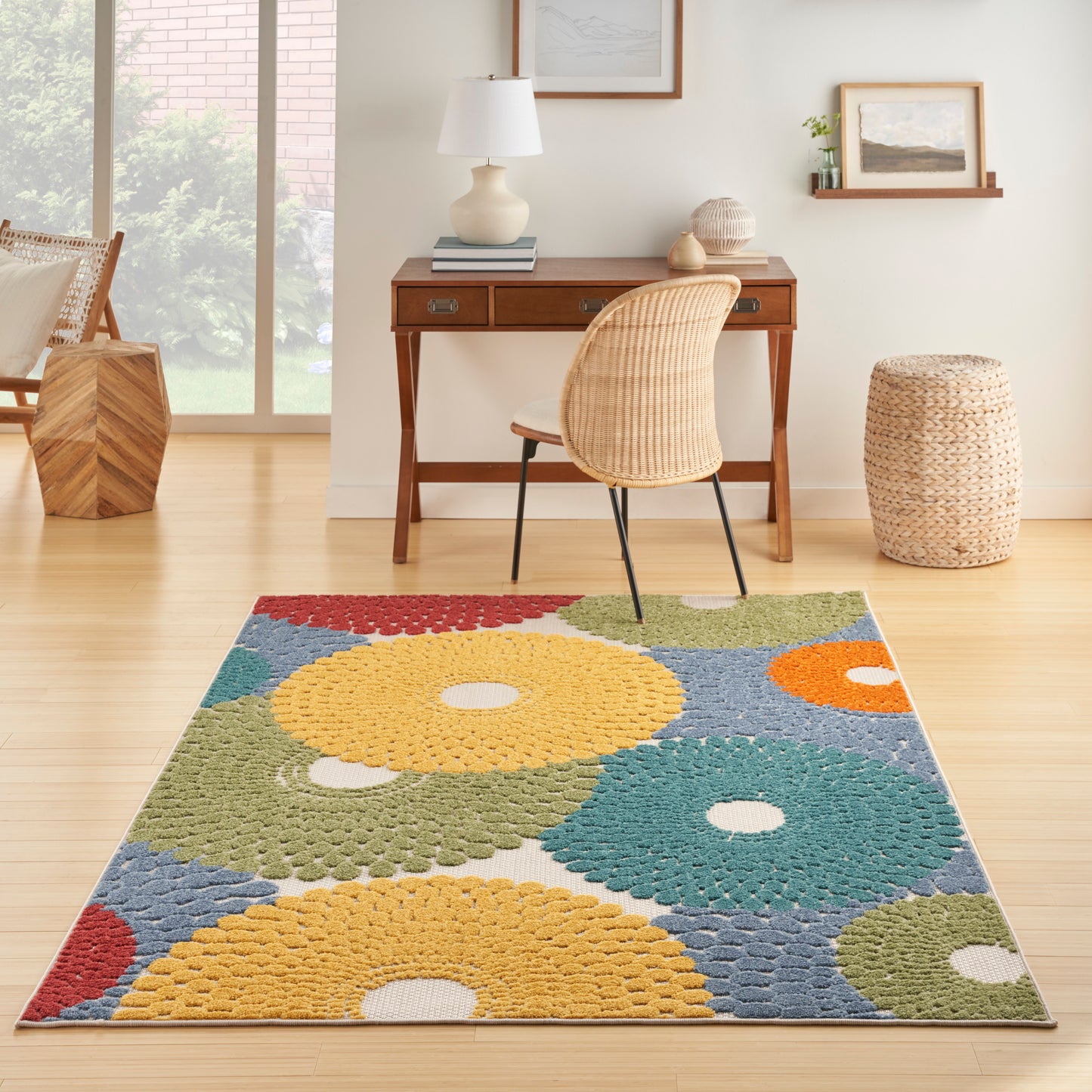 Nourison Aloha 5'3" x 7'5" Multicolor Modern Rug