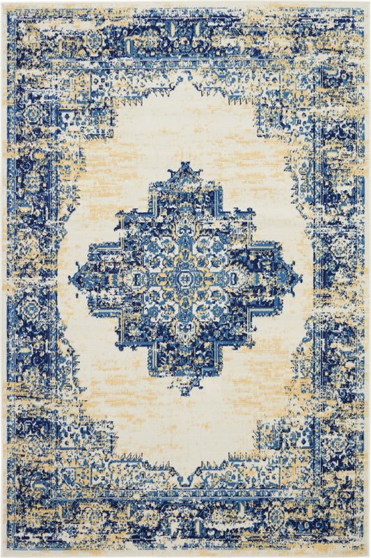 Nourison Grafix 6' x 9' White Vintage Indoor Rug