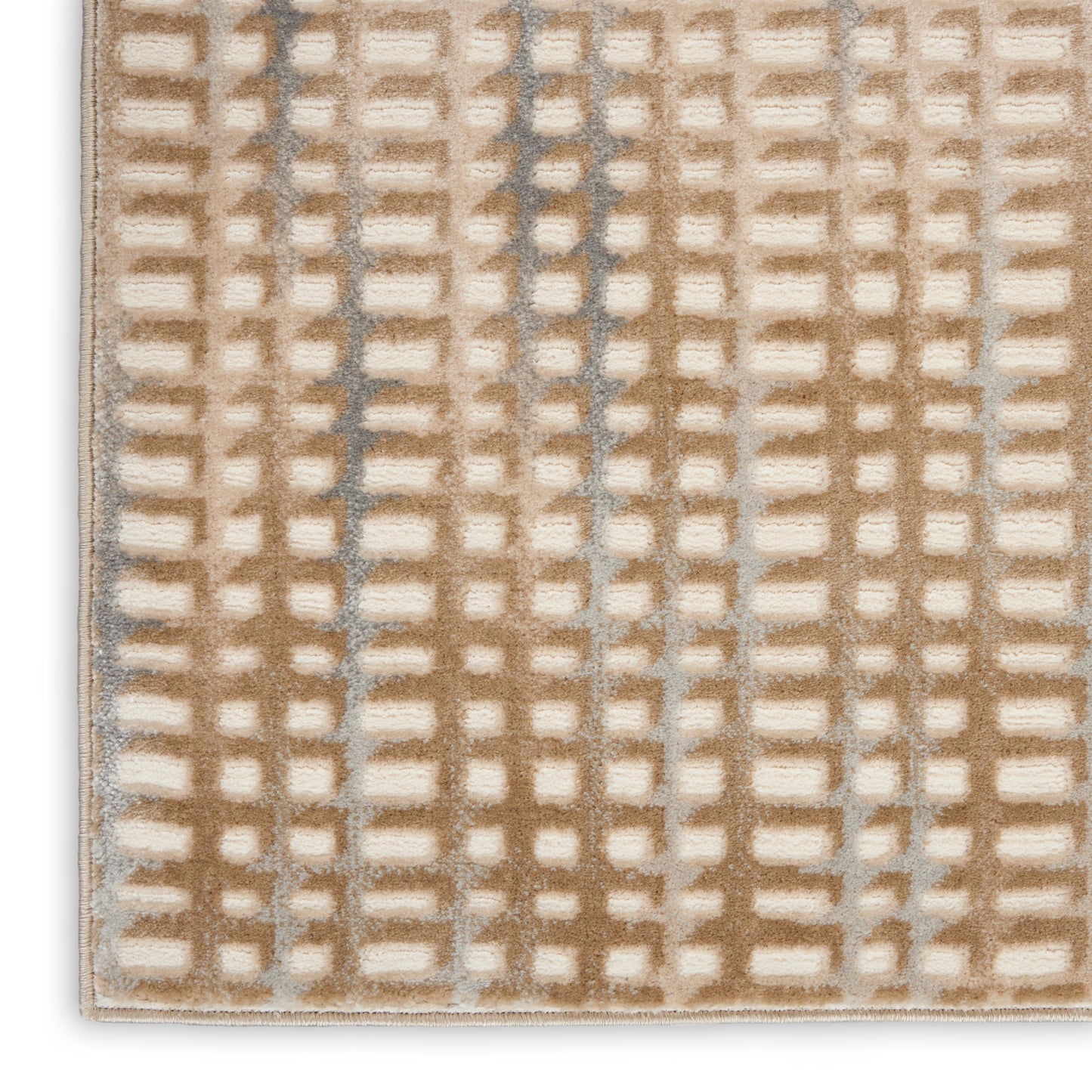 Nourison Solace 5'3" x 7'3" Beige Blue Contemporary Indoor Rug