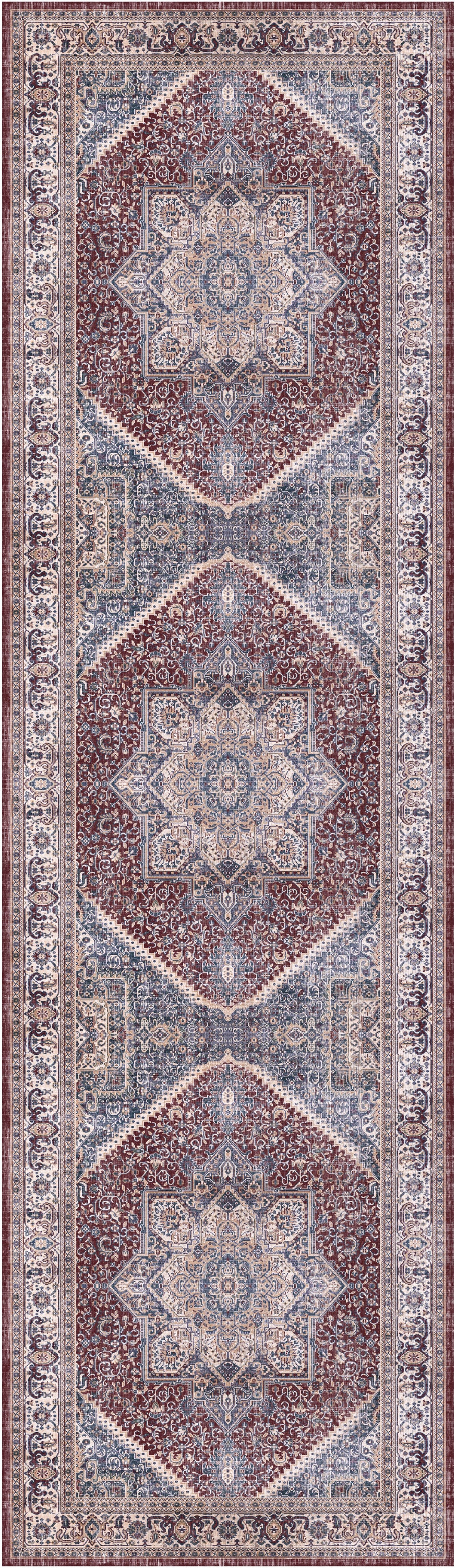 Nourison Vintage Home 2'2" x 7'6" Red Blue Bohemian Indoor Rug