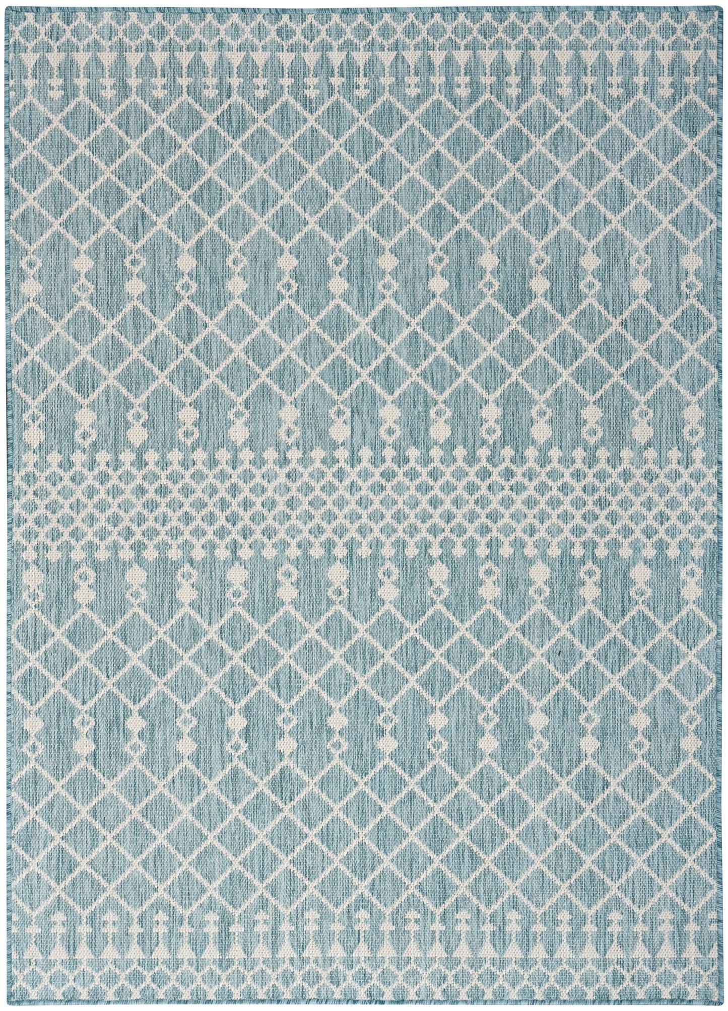 Nourison Positano 5' x 7' Aqua Modern Rug