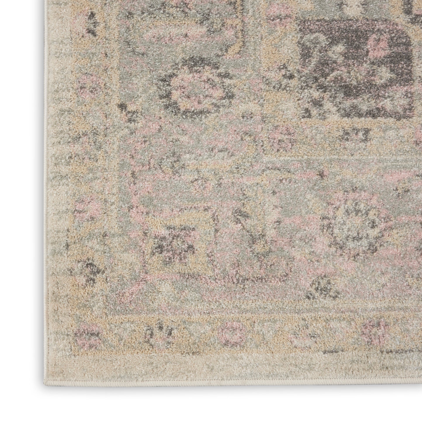 Nourison Tranquil 8'10" x 11'10" Ivory/Pink Vintage Indoor Rug