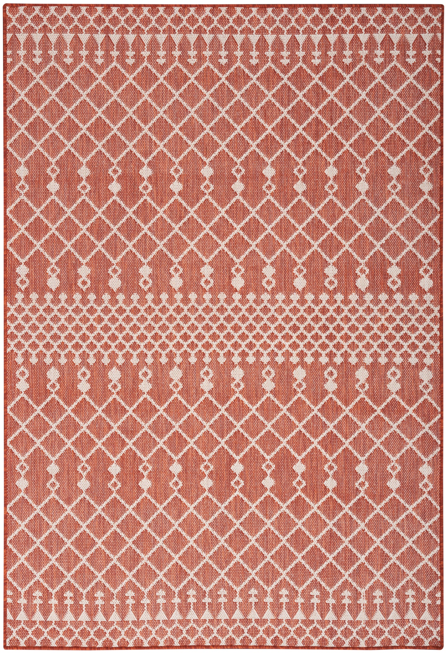 Nourison Positano 7' x 10' Terracotta Modern Rug