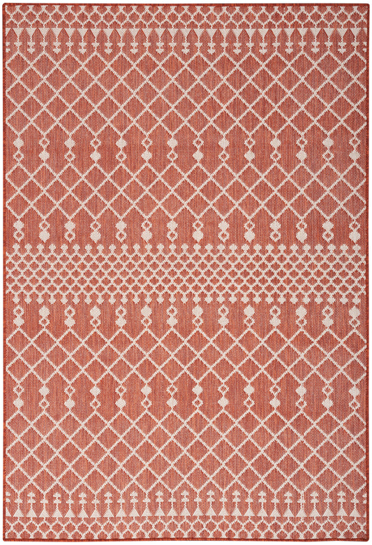 Nourison Positano 7' x 10' Terracotta Modern Rug