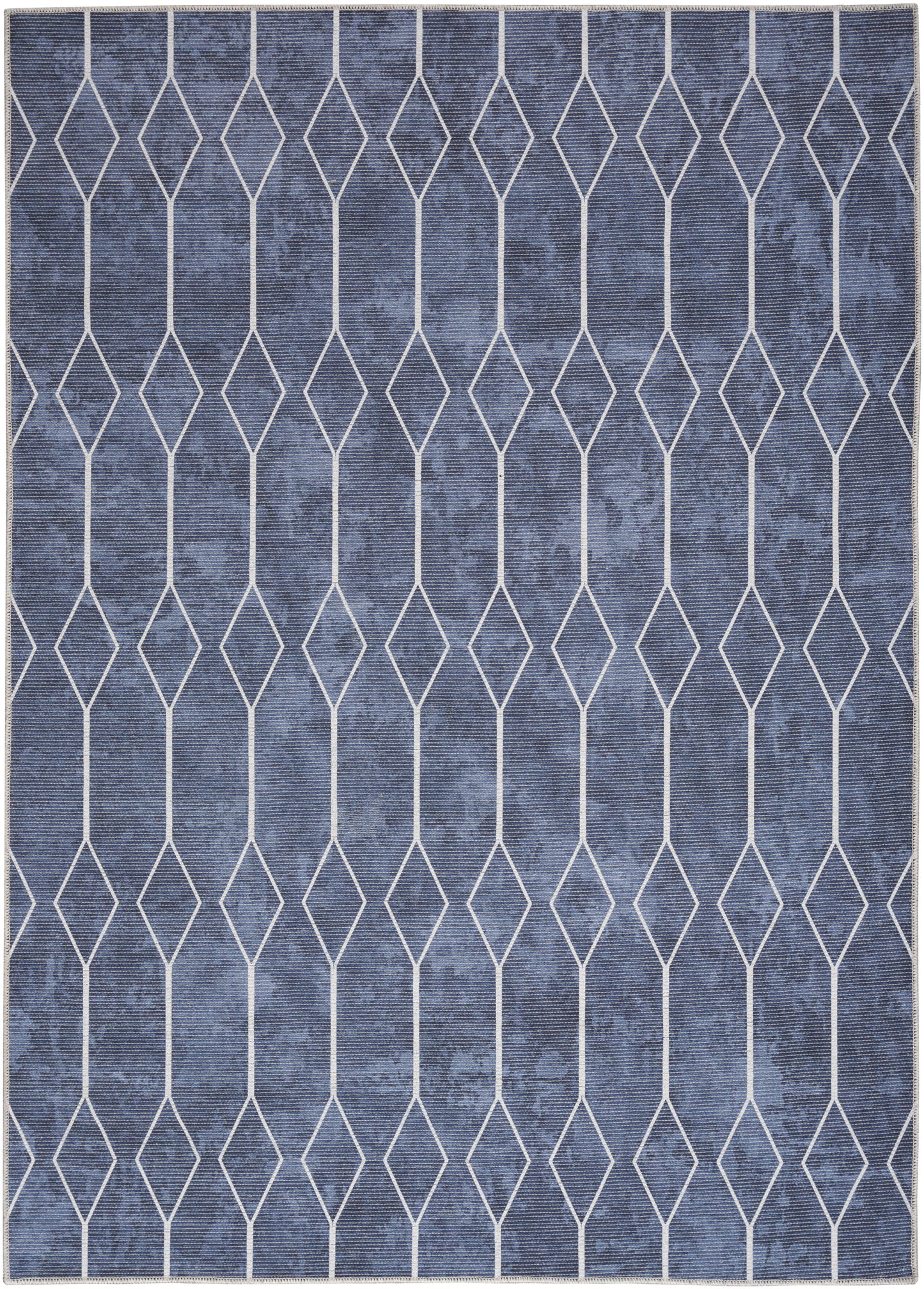 Nicole Curtis Machine Washable Series 1 6' x 9' Navy Modern Indoor Rug