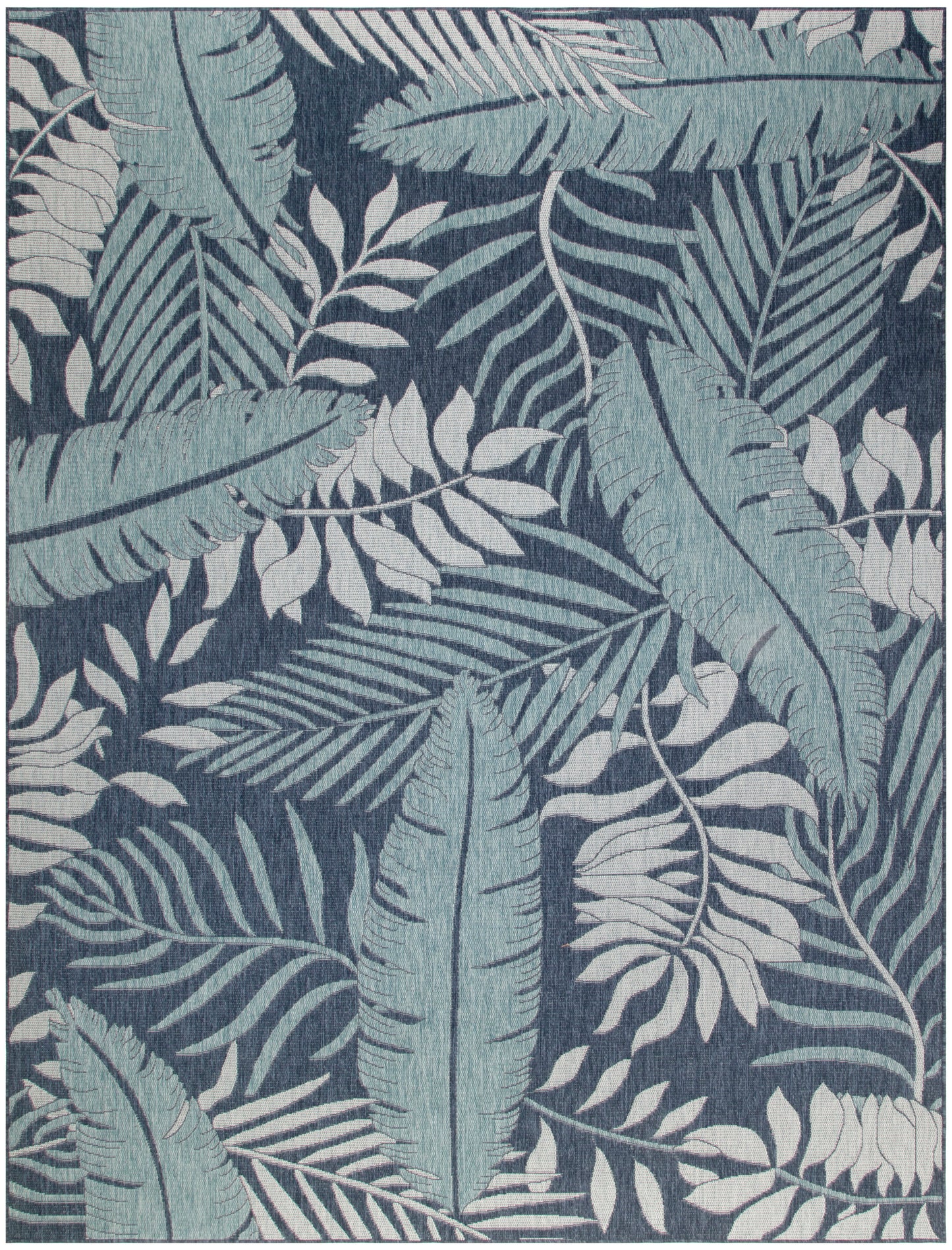 Nourison Garden Oasis 8' x 10' Navy Tropical Rug