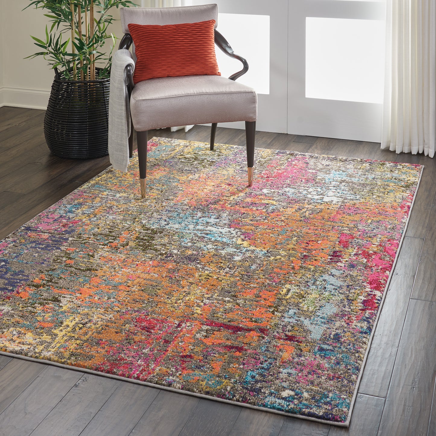 Nourison Celestial 5'3" x 7'3" Sunset Modern Indoor Rug