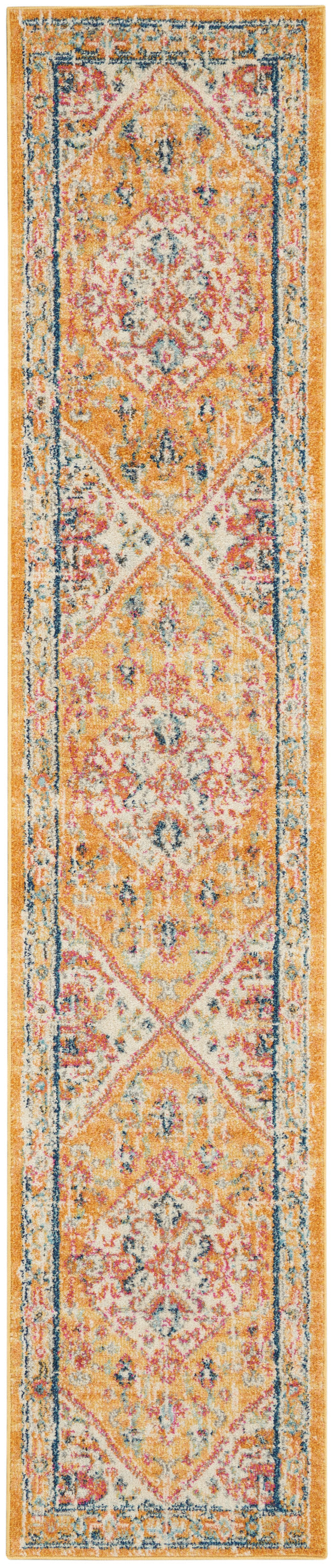 Nourison Passion 2'2" x 10' Ivory/Yellow Bohemian Indoor Rug