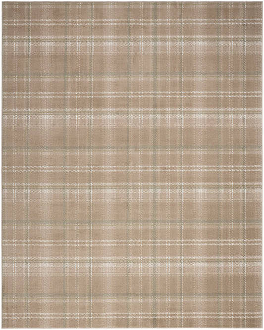 Nourison Grafix 9' x 12' Taupe Farmhouse Indoor Rug