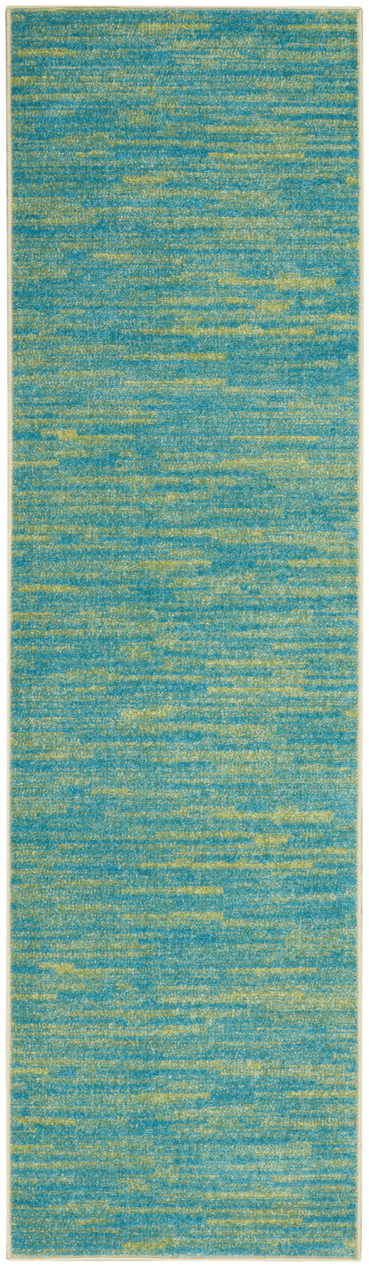 Nourison Nourison Essentials 2'2" x 14' Blue Green Outdoor Rug