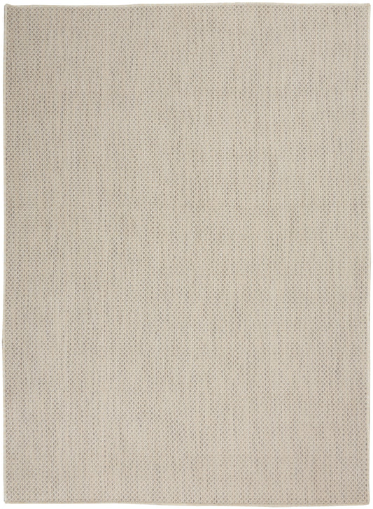 Nourison Courtyard 6' x 9' Ivory Silver Modern Rug