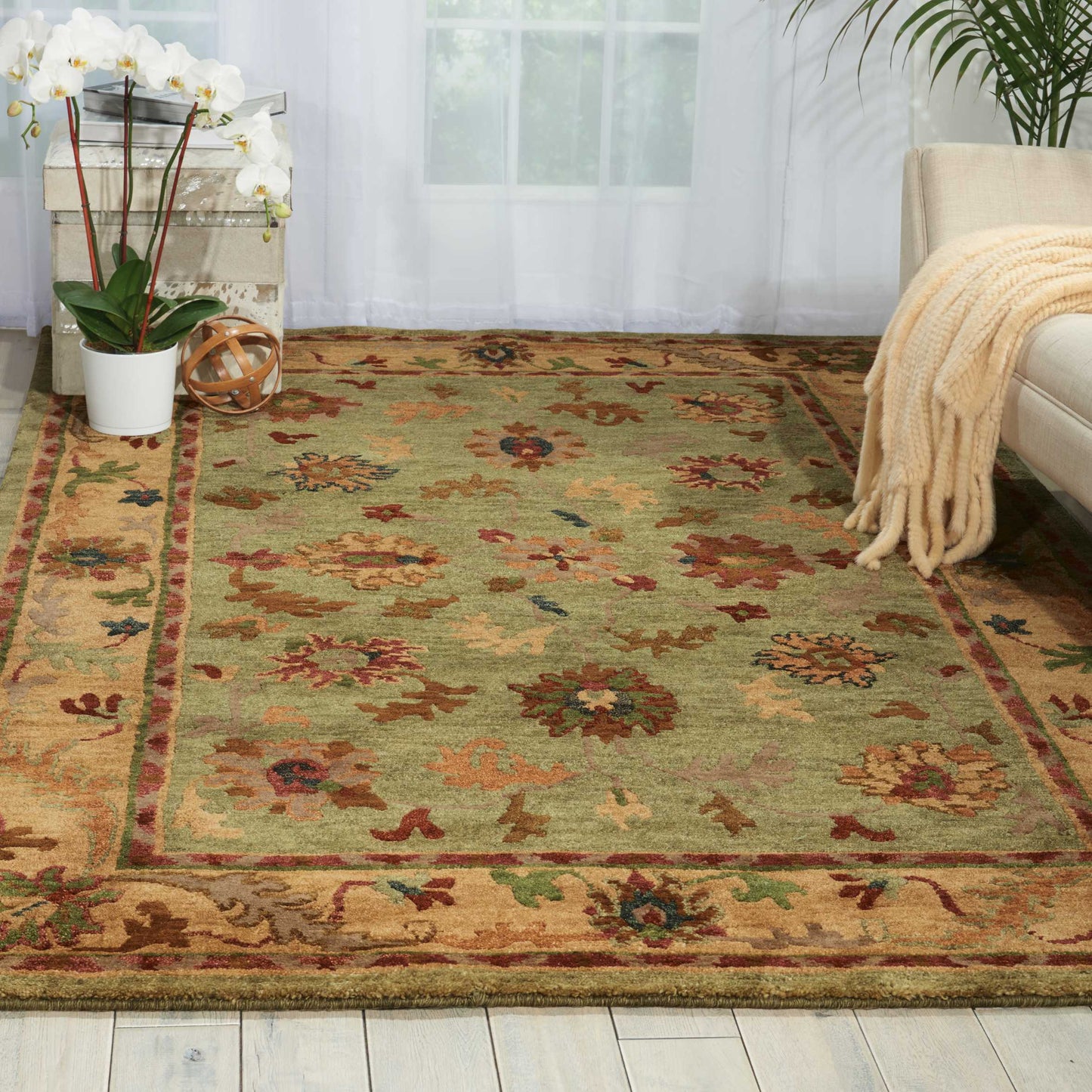 Nourison Tahoe 9'9" x 13'9" Green Traditional Indoor Rug