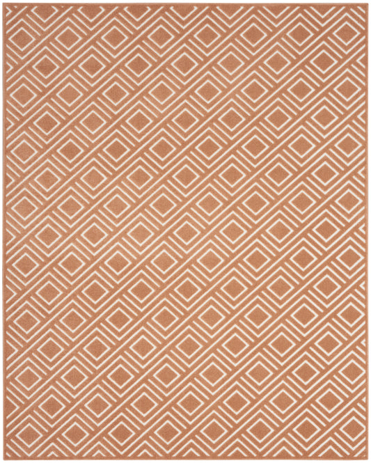 Nourison Care Free 7'10" x 9'10" Copper Modern Indoor Rug