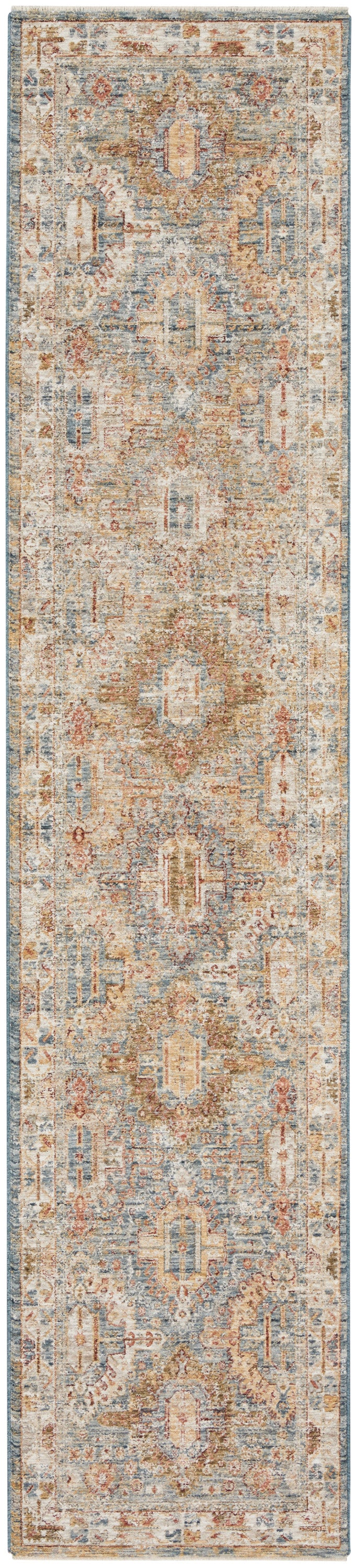 Nourison Sahar 2'3" x 10'2" Blue Vintage Indoor Rug