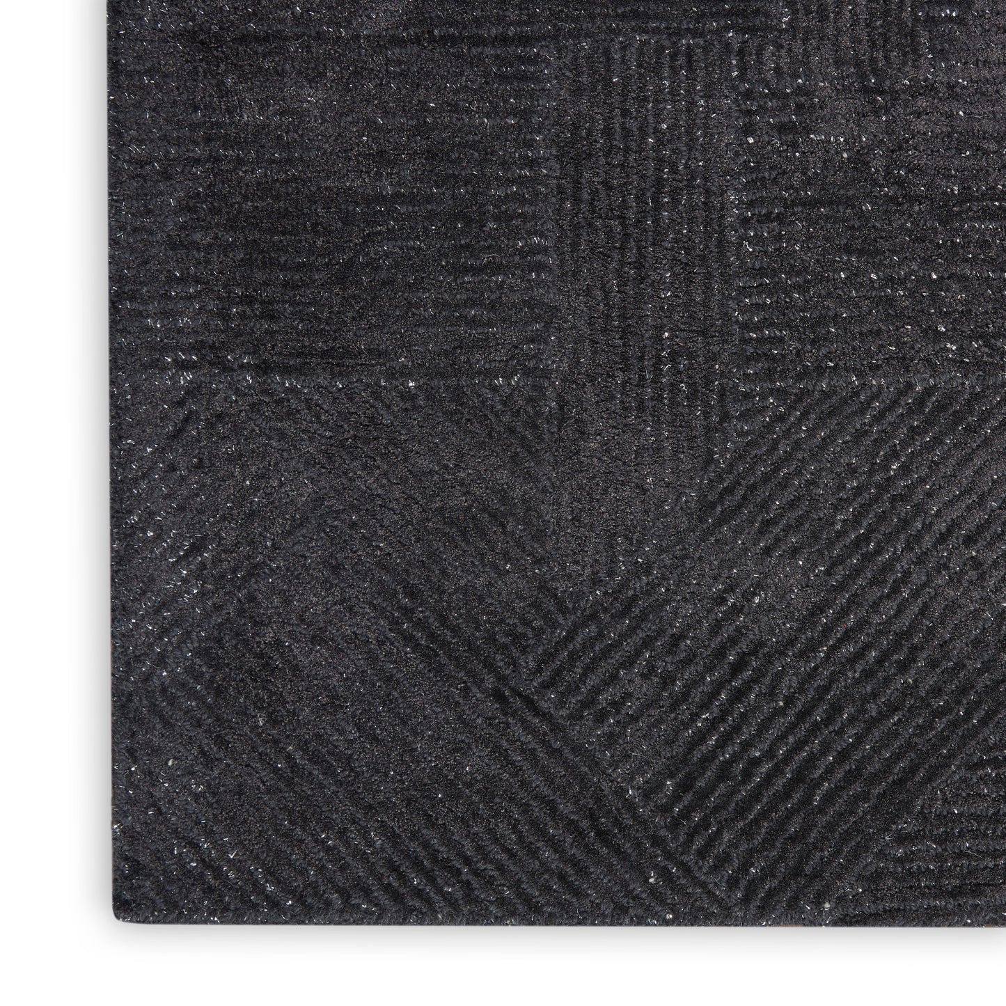 Michael Amini Ma30 Star 5'3" x 7'3" Black Modern Indoor Rug