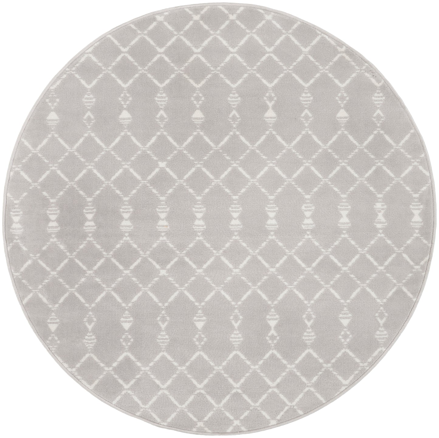 Nourison Whimsicle 5' x Round Grey Bohemian Indoor Rug