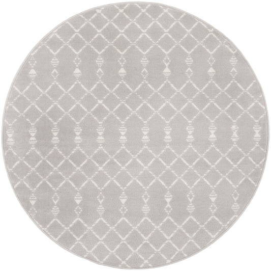 Nourison Whimsicle 5' x Round Grey Bohemian Indoor Rug