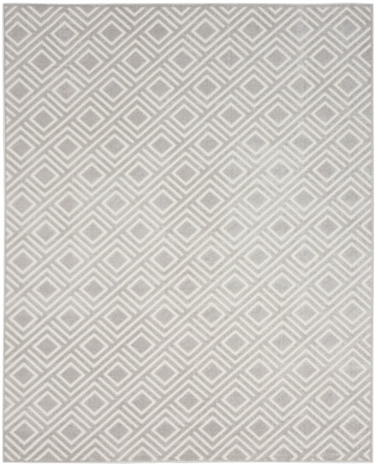 Nourison Care Free 9'2" x 12' Light Grey Modern Indoor Rug