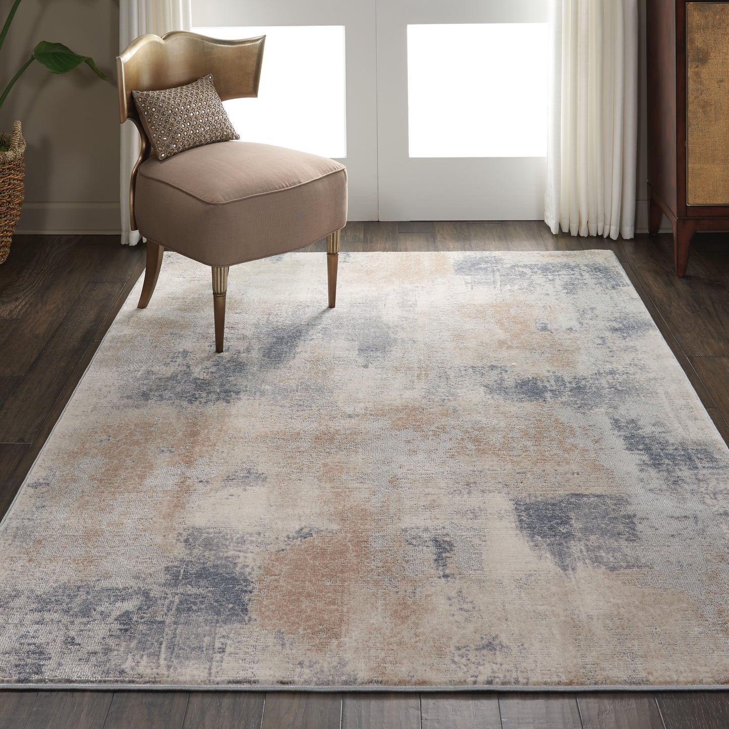 Nourison Rustic Textures 3'11" x 5'11" Beige Grey Modern Indoor Rug