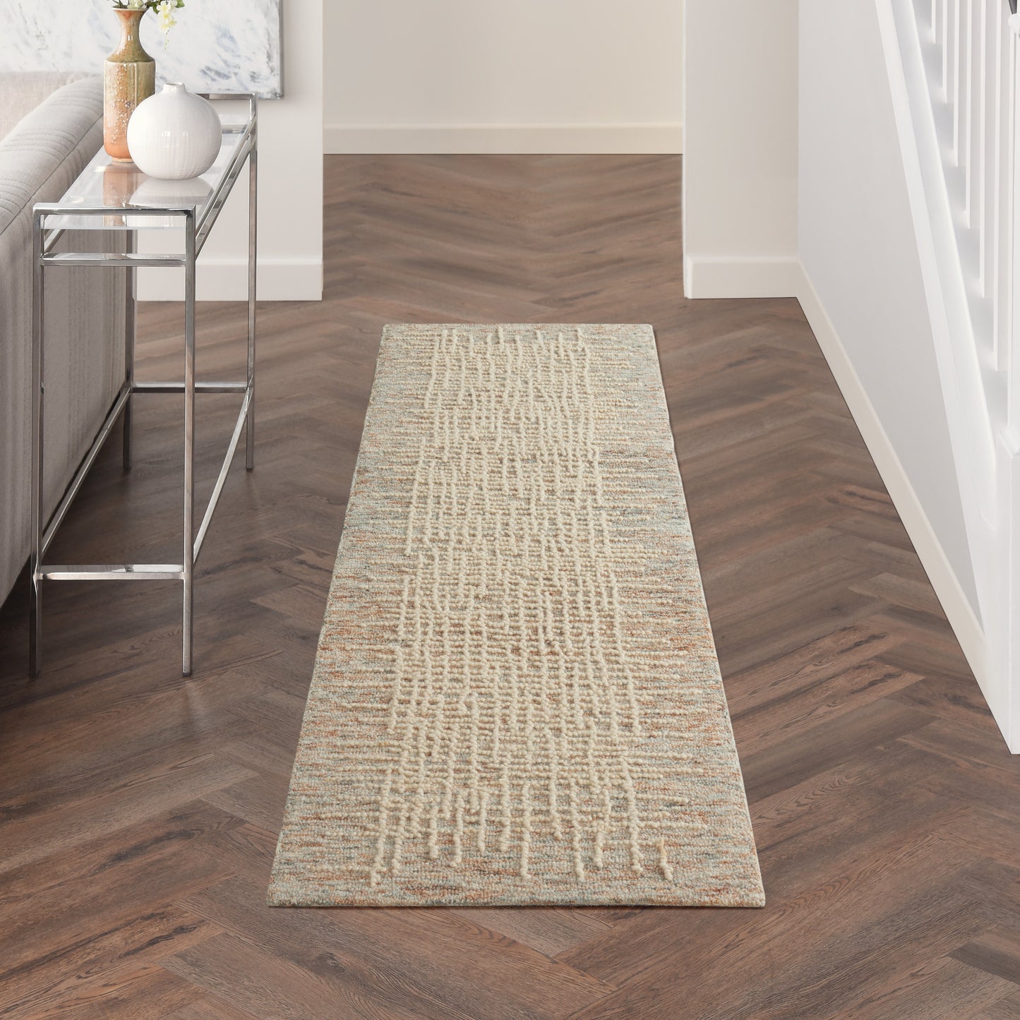 Nourison Colorado 2'3" x 7'6" Beige Multicolor Rustic Indoor Rug