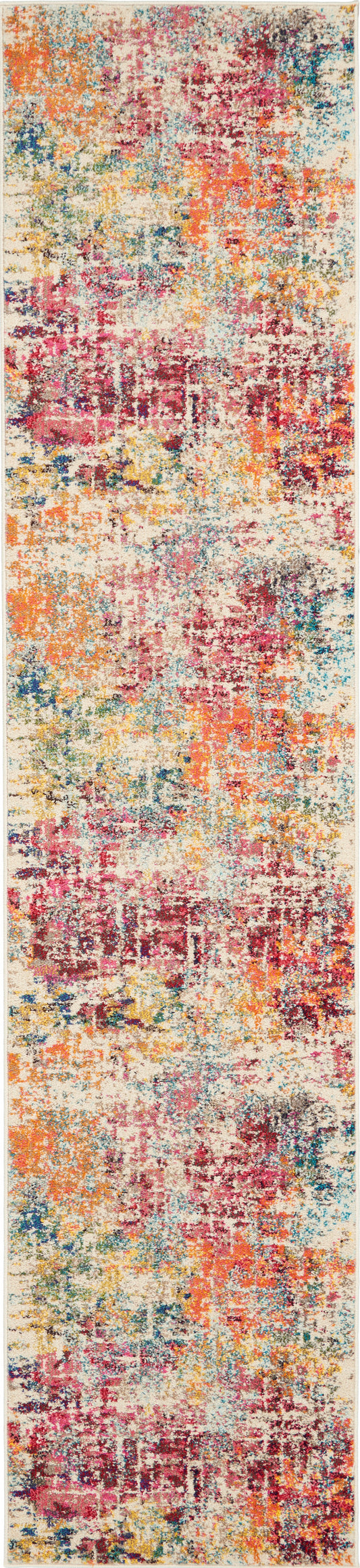 Nourison Celestial 2'2" x 10' Pink/Multicolor Modern & Contemporary Indoor Rug