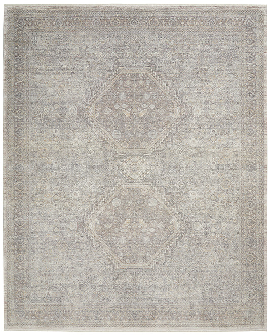 Nourison Starry Nights 9'10" x 12'6" Cream Grey Vintage Indoor Rug