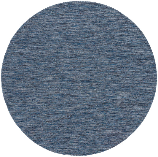 Nourison Washable Solutions 8' x Round Navy Blue Modern Rug