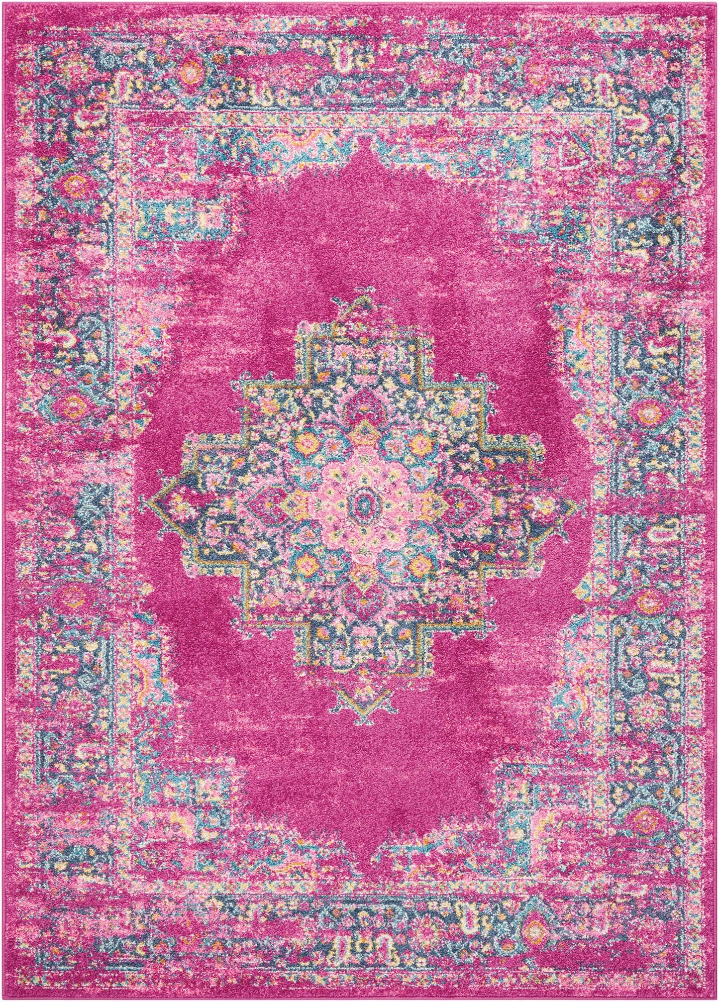 Nourison Passion 3'9" x 5'9" Fuchsia Bohemian Indoor Rug