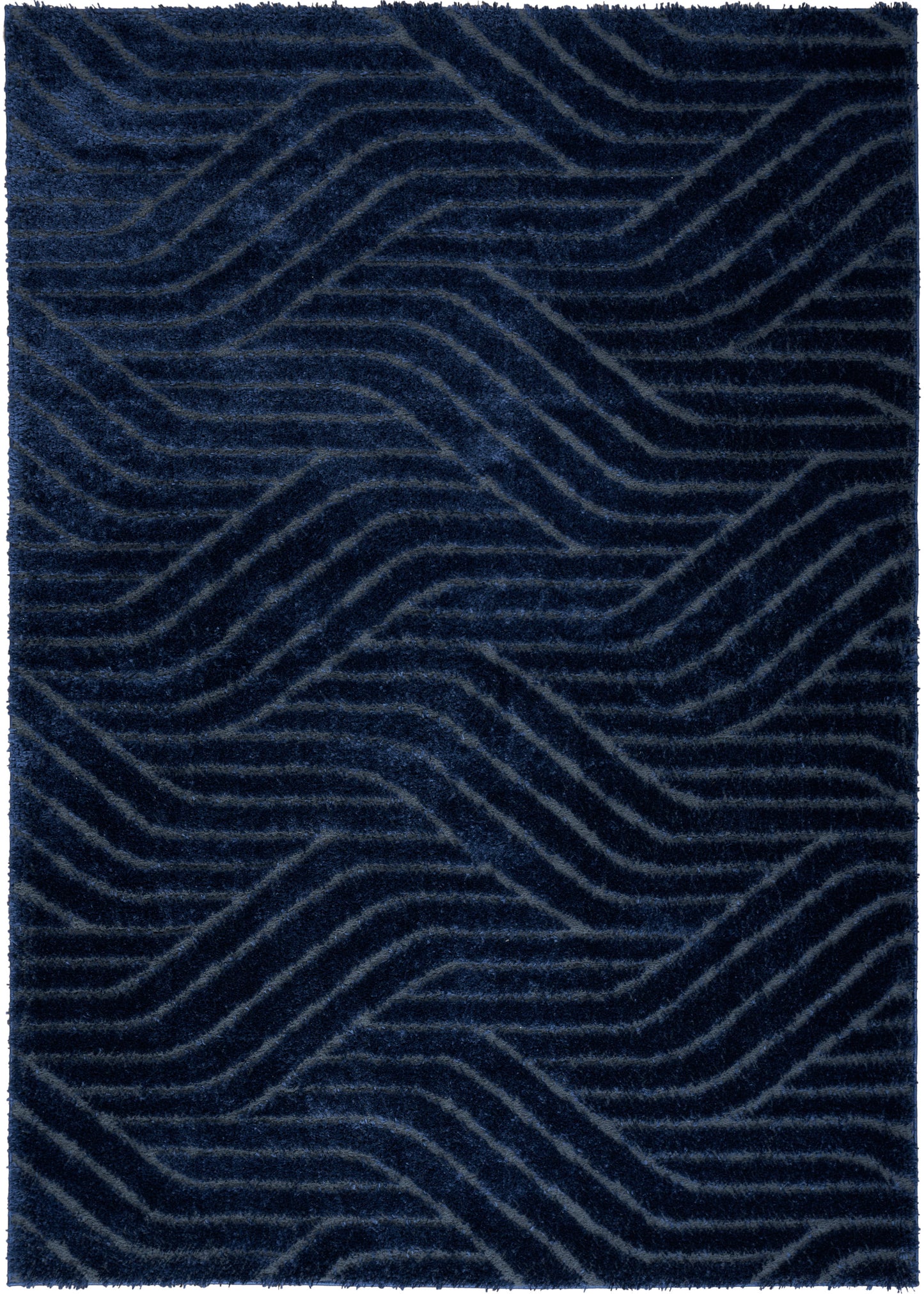 Calvin Klein Surfaces 5'3" x 7'3" Navy Shag Indoor Rug