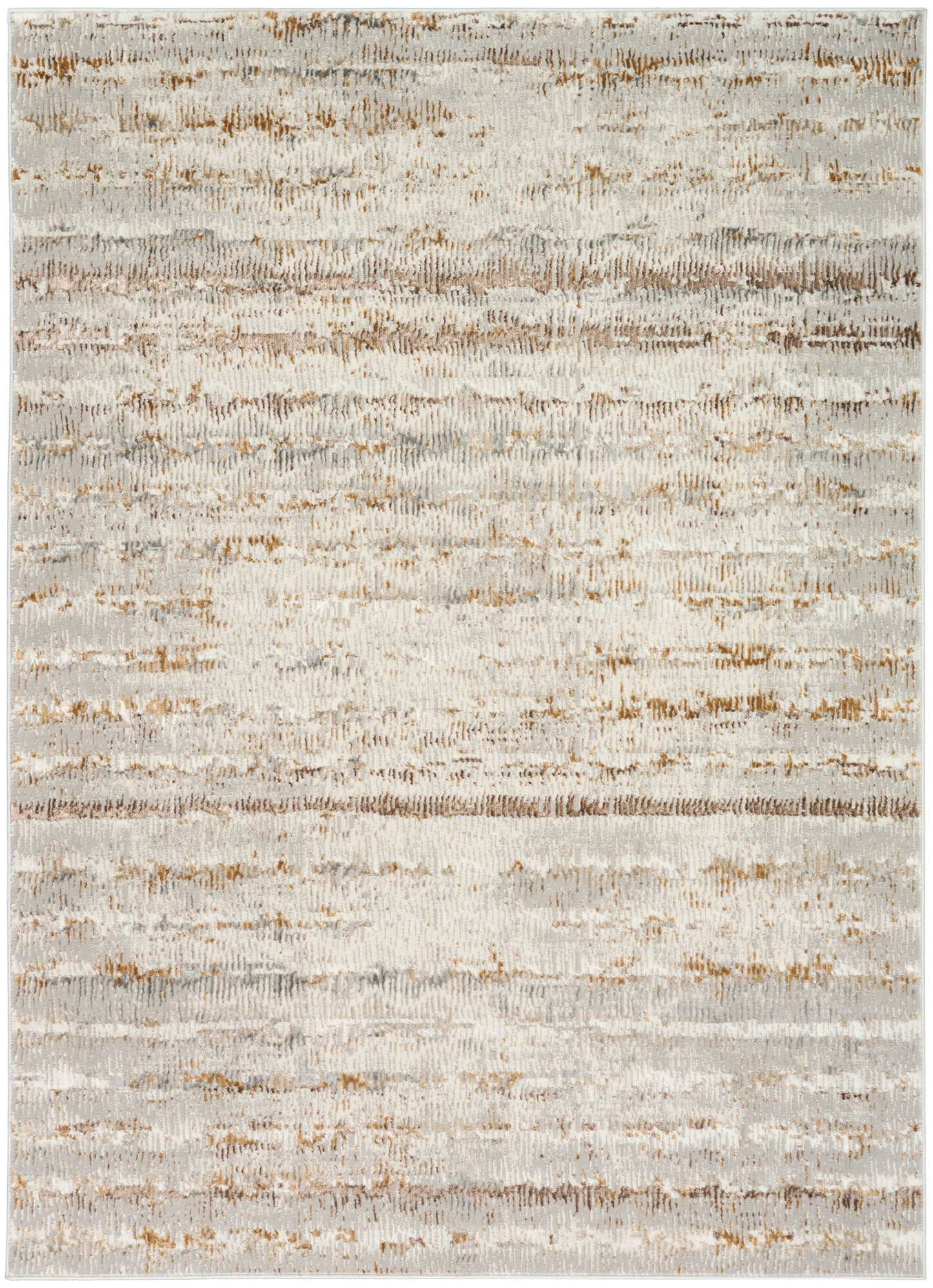 Calvin Klein CK073 Compass 7'10" x 9'10" Ivory Rust Modern Indoor Rug