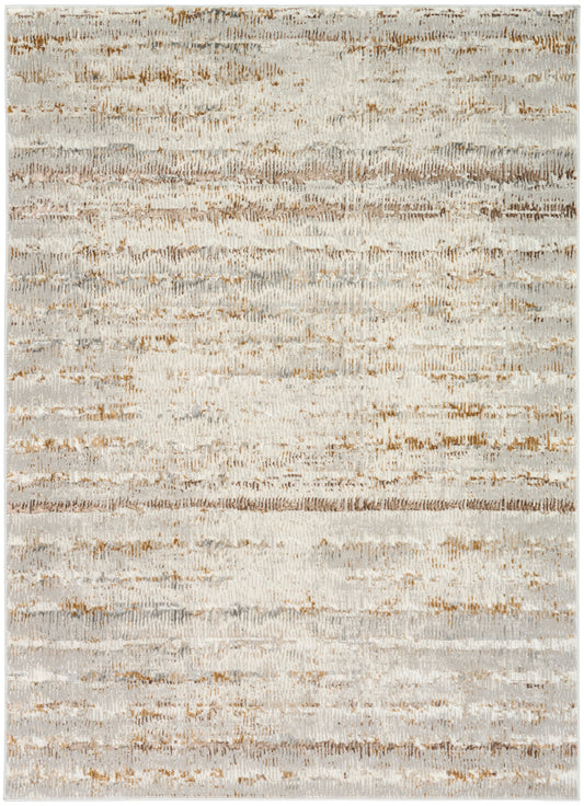 Calvin Klein CK073 Compass 7'10" x 9'10" Ivory Rust Modern Indoor Rug