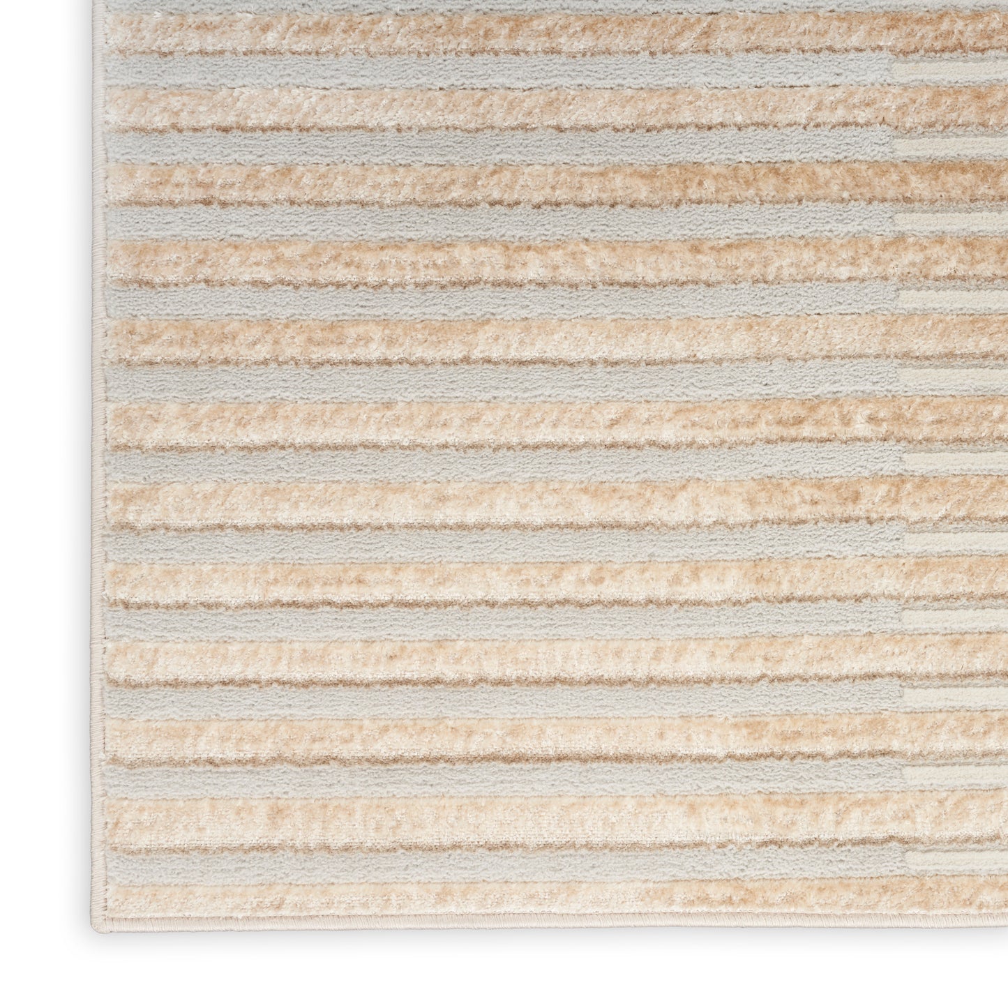 Inspire Me! Home Décor Brushstrokes 5'3" x 7'3" Beige Silver Modern Indoor Rug