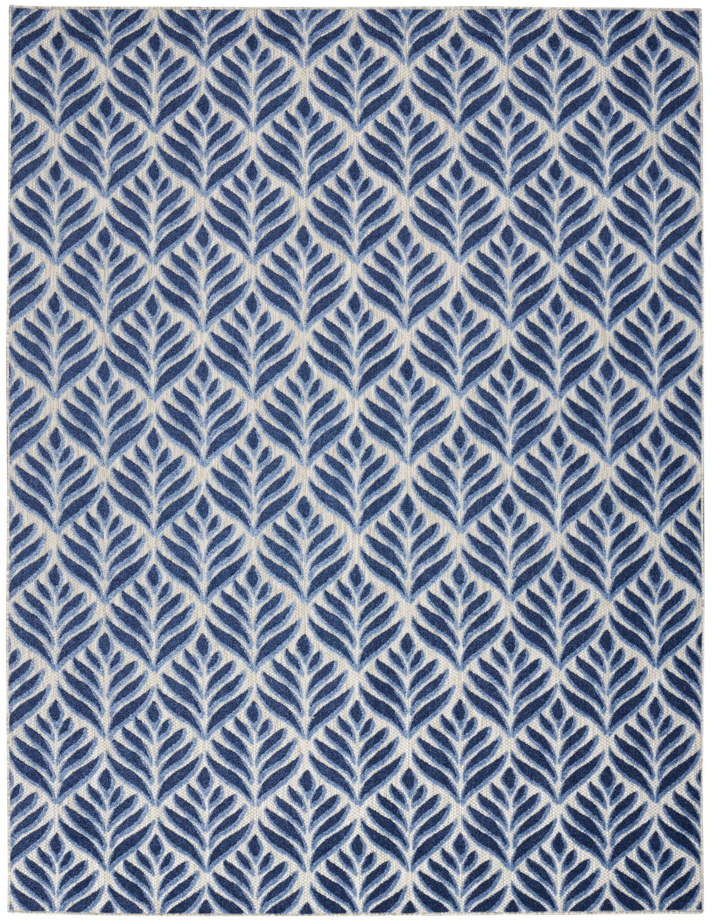 Nourison Aloha 5'3" x 7'5" Blue Tropical Rug