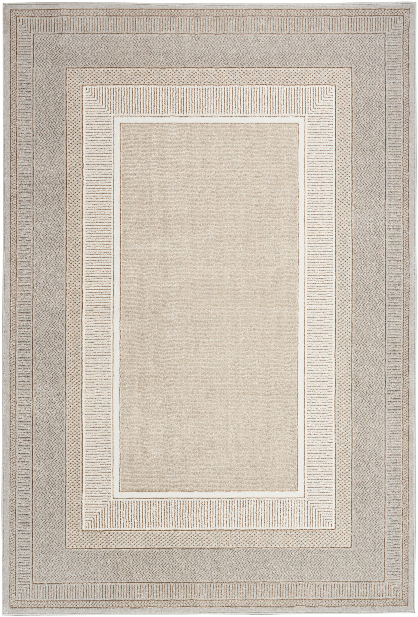 Nourison Glitz 5'3" x 7'3" Ivory Modern Indoor Rug