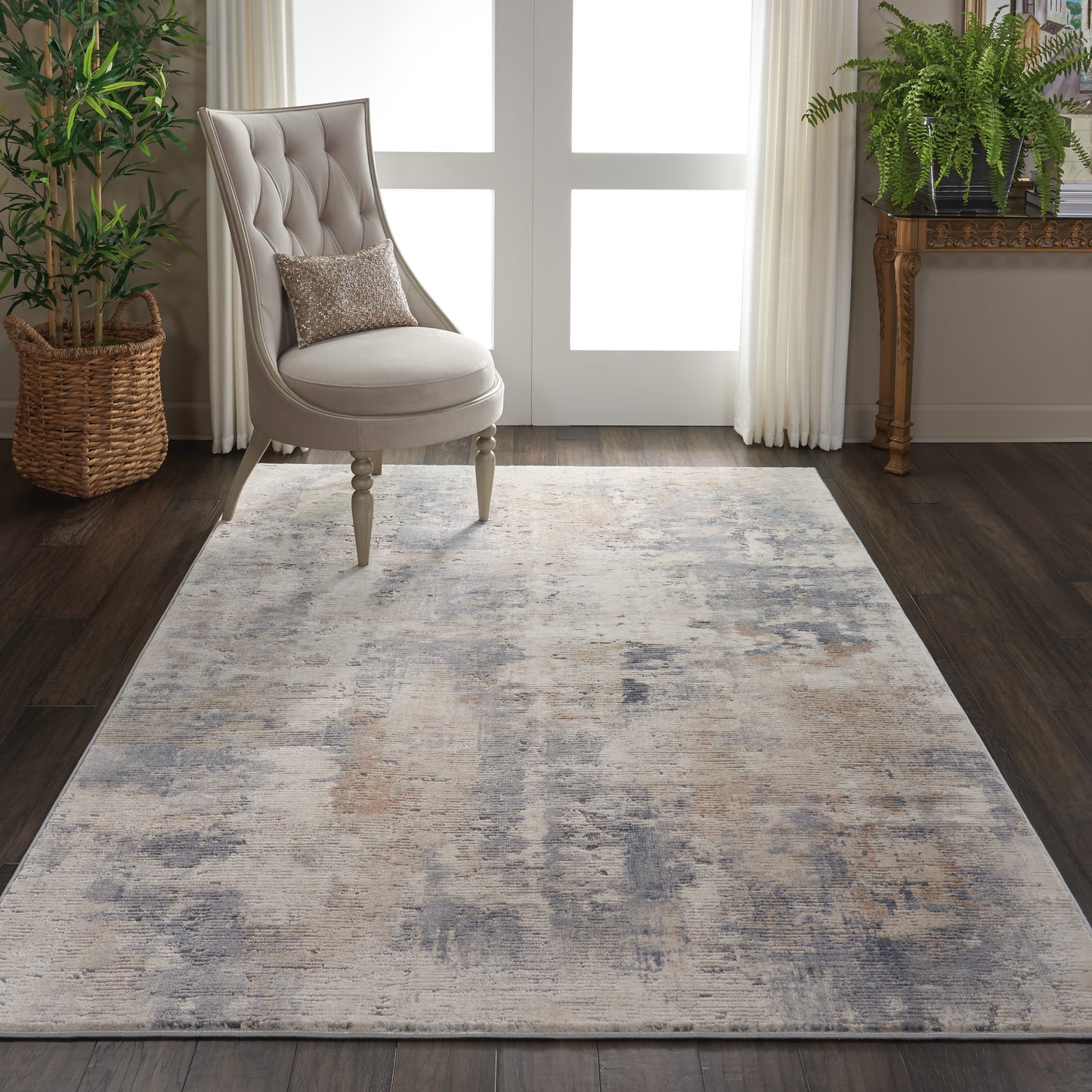 Nourison Rustic Textures 5'3" x 7'3" Beige Grey Modern Indoor Rug