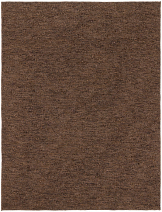 Nourison Washable Solutions 10' x 14' Mocha Modern Rug