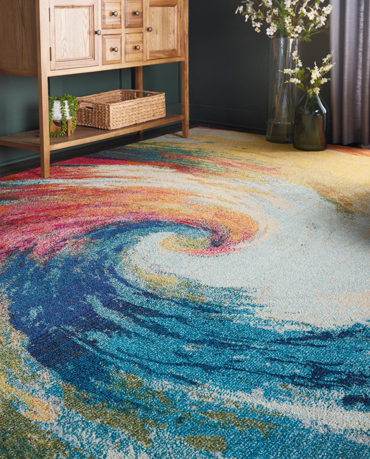 Nourison Celestial 7'10" x 10'6" Wave Modern Indoor Rug